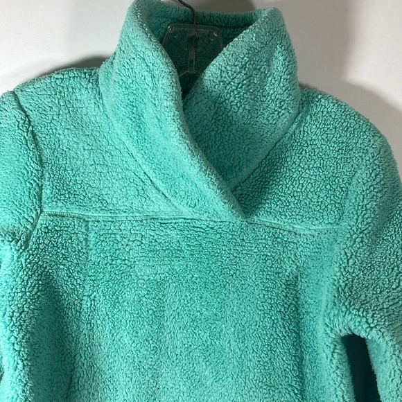 The North Face Jacket Girls Size 10/12 Mint Green Soft Warm High or Low Collar - Picture 3 of 11